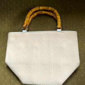 Talbots cream colored handbag